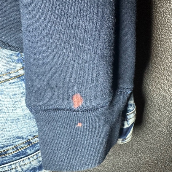 Very Rare- Iro Ochi Blue Half Denim Honshu WLVS JPN Embroidered Hoodie Size L - Picture 7 of 16